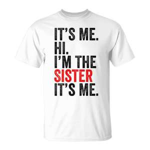 C'est moi, bonjour, je suis la sœur, c'est moi, t-shirt rétro pour hommes, femmes et enfants - Product Image 1