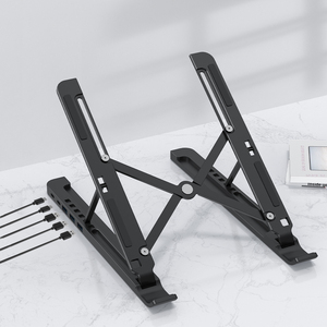 Máy tính xách tay Riser đứng với USB Hub 2 * USB 2 * Type-C 1 * PD xách tay nhôm có thể điều chỉnh có thể gập lại máy tính xách tay đứng với Docking <span class=keywords><strong>Station</strong></span> - Product Image 1