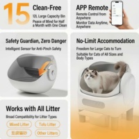 Intelligente Selbstreinigende Katzentoilette mit WLAN-Fernbedienung Vollständig Geschlossene Große Automatische Toilette für Katzen