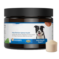Poudre de suppléments pour animaux de compagnie pour le soutien des hanches et des articulations, et du cœur, avec collagène, MSM et champignons – Personnalisation OEM