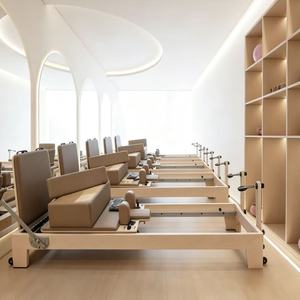 Cama de Pilates Deslizante para Ejercicio Corporal en Casa, Reformer de Pilates de Madera de Arce para Estudio de Yoga - Product Image 2
