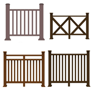 Giá Rẻ PVC Nhựa Gỗ Composite WPC Hàng Rào Màn Hình Panels Với Khung Kim Loại PVC Tay Vịn - Product Image 1