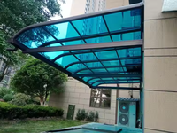 Auvent préfabriqué en polycarbonate de toit de patio de jardin moderne