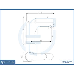 Grifos de Lavabo de un Solo Orificio Paco Chrome, Mezclador de Agua Fría y Caliente con Acabado Cepillado para Lavabos de Escuelas y Hospitales - Product Image 2
