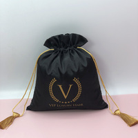 Pochette cadeau en satin à cordon de serrage de taille personnalisée avec impression sérigraphique couleur personnalisée, emballage écologique pour promotions