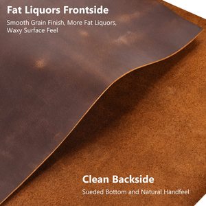 THUMBS-UP Outillage Cuir Carré 1.8-2.0MM D'épaisseur Véritable Top Pleine Grain Huile Tan Crazy Horse Cuir de Vachette Feuilles - Product Image 4