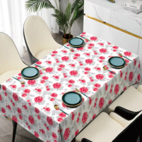 Nappe de table professionnelle en PVC imperméable et résistante à l'huile, motif végétal moderne, non tissée, en rouleau, vente en gros