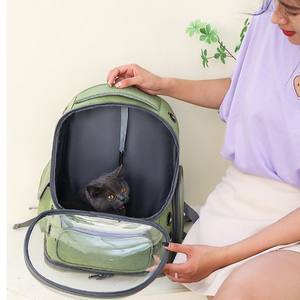 Portable Eco-friendly Oxford Zipper Space Capsule <b>Backpack</b> Transparent Cover Dual Shoulder Pet Bag Outdoor - Product Image 5