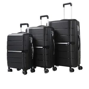 PP trolley – ensemble de bagages en matériau résistant aux pas, couleur assortie, bagages de voyage de haute qualité, vente en gros, possibilité d'ajouter un LOGO