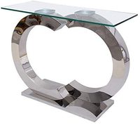 Table rectangulaire en acier inoxydable, 1 pièce, Table métallique, Style Console
