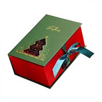Boîte cadeau de Noël personnalisée avec logo, couvercle magnétique, fermeture magnétique, pour cadeaux et commandes en gros