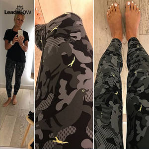 Körper Up Weibliche Blank Eco Freundliche Fitness Tragen Grau Gym Leggings Glow In <span class=keywords><strong>The</strong></span> Dark Mesh Reflektierende Angepasst Yoga Hosen - Product Image 4