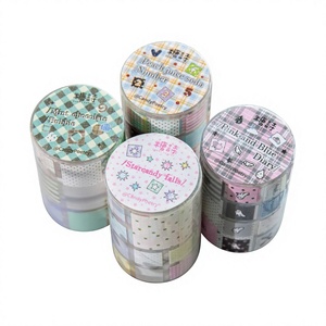 1 Rouleau de Ruban Adhésif Imperméable Activé par l'Eau, Motif Floral Rétro pour Patchwork, Jardin, Tissu, Carnet, Décoration DIY - Product Image 2
