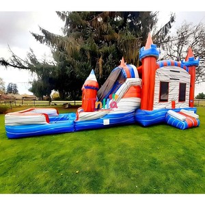 Castillo Inflable Comercial para Exteriores, Húmedo y Seco, Combo para <span class=keywords><strong>Adultos</strong></span> con Brincolín y Tobogán, Combo de Brincolín y Tobogán Húmedo y Seco - Product Image 3