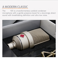 Microphone d'Enregistrement Studio 103, Micro Condensateur pour Enregistrements Vocaux et Studio, Podcast