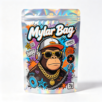 Sachet refermable personnalisé imprimé, emballage plastique, fermeture éclair, sac en Mylar mat pour biscuits et bonbons