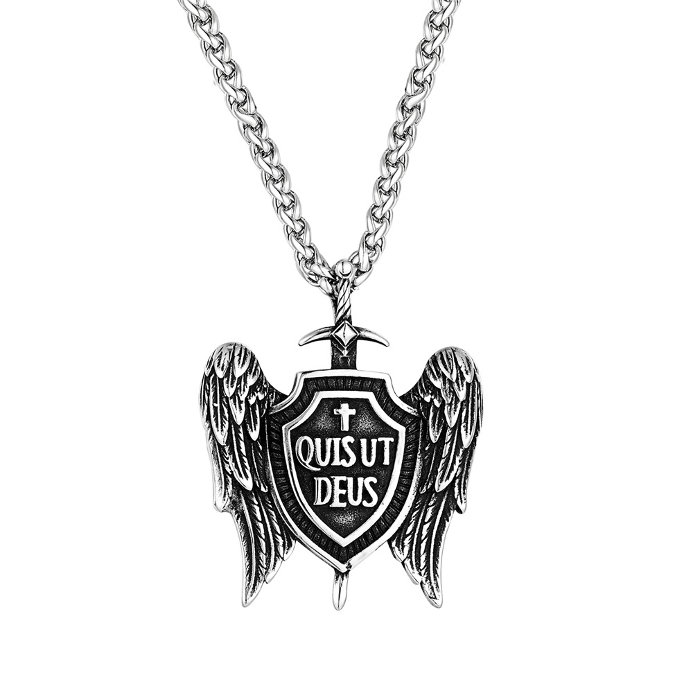 Pendentif en acier inoxydable, chaîne en acier inoxydable