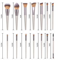 Ensemble de pinceaux de maquillage professionnels de luxe de haute qualité, 14 pièces, fibres synthétiques douces, produits magnifiques avec sac