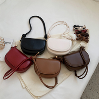 MC Minissimi Prêt à expédier Mini sac à bandoulière en PU couleur unie style mini avec fermeture éclair pour femmes