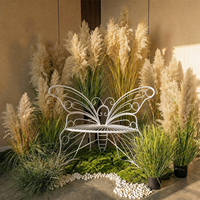 Plumes artificielles de roseaux et d'herbe de la pampa, douces, faites à la main, naturelles, pour la décoration florale de paysages, d'hôtels, d'espaces commerciaux et de vitrines