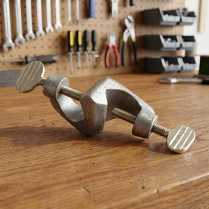 CROWN Cast Aluminum <b>Right</b> <b>Angle</b> Laboratory <b>Clamp</b> Holder with Nickel-Plated Steel Thumbscrew - Product Image 2