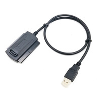 Cable Adaptador USB 2.0 3 en 1 SATA/PATA/IDE de 2.5/3.5 Pulgadas para Unidades de Estado Sólido, 0.2m, Plástico, para Computadoras
