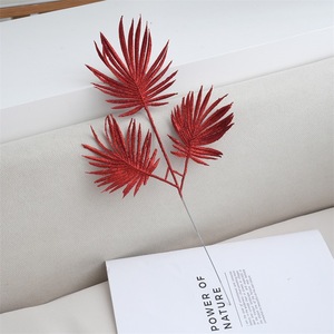 Fleurs artificielles de Noël, feuilles d'eucalyptus persan, décoration d'<span class=keywords><strong>arbre</strong></span>, Nouvel An, spray doré fait main - Product Image 6