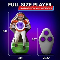 Jeu de lancer de football gonflable double face avec filet cible pour l'entraînement sportif et les fêtes de plein air