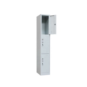 <span class=keywords><strong>Armario</strong></span> de acero alto de una sola <span class=keywords><strong>columna</strong></span> <span class=keywords><strong>para</strong></span> dormitorio, ropero con 3 puertas - Product Image 4