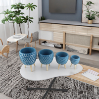 Vente en gros de grandes jardinières géométriques en béton Pots de fleurs écologiques pour intérieur en ciment pour accrocher