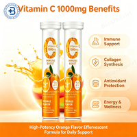 Comprimés effervescents de vitamines et suppléments OEM, complément alimentaire à base de plantes, comprimés effervescents de vitamine C + zinc + vitamine D