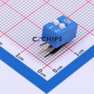 DA-02-B-T DIP Switch Through hole Component (THT) Switch Single Pole Single Throw 2 2.54mm 25mA - Product Image 1