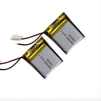 Batteries lithium-ion rechargeables ultra-minces de petite taille 3,7 V 110 mAh, type pochette, 302323 LiCoO2, batterie lithium souple pour bague intelligente