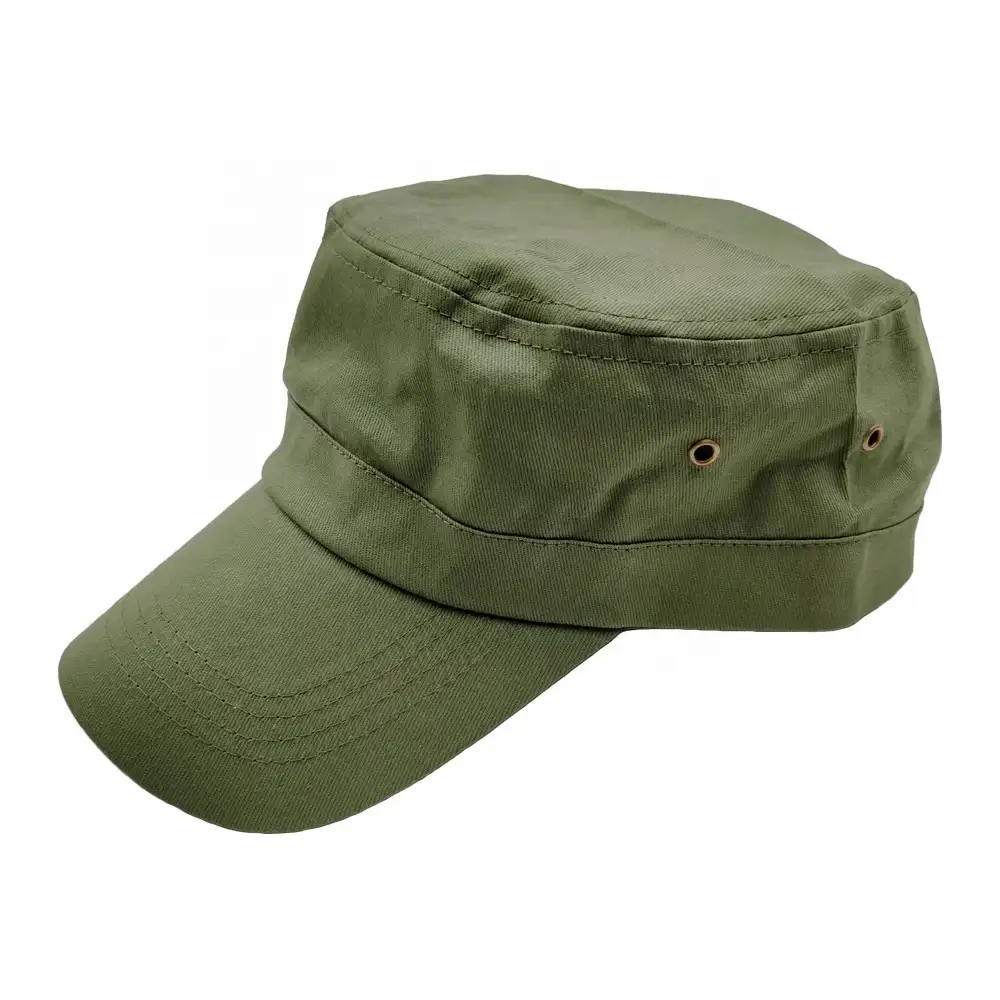 زي عسكري مخصص كاب في الهواء الطلق الرجال قبعة رياضية بالجملة الجيش قبعة مسطحة مع يحدها