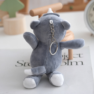 Venta Directa de Fábrica: Llavero de Peluche Creativo de <span class=keywords><strong>Rinoceronte</strong></span>, Adorable Juguete de 15cm Relleno de Algodón PP para Colgar en <span class=keywords><strong>Mochilas</strong></span> - Product Image 5