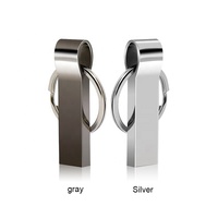 Clé USB 2.0 promotionnelle avec logo personnalisé et boîtier métallique - Capacité de 4 Go à 128 Go - GRIS ARGENTÉ - Garantie de 3 ans