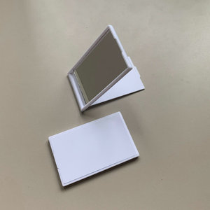 Promotional Gift Foldable Plastic Rectangular Makeup Mirror with Logo Printing Capability Portable Travel Makeup Mirror