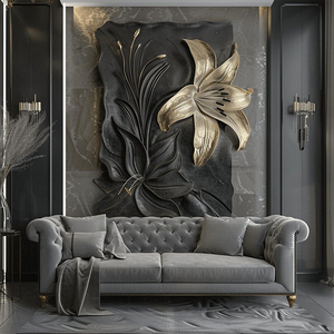 Arte Mural 3D Moderno Hecho a Mano, Decoración de Pared para el Hogar, Pintura Abstracta de Arte Mural 3D - Product Image 3