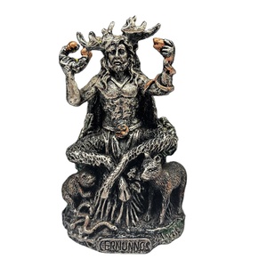 Statuette Personalizzate in Resina di Animali Divinità <span class=keywords><strong>Mitologia</strong></span> Celtica Figurina di Cernunnos Decorazione da Tavolo Ornamenti da Giardino - Product Image 1