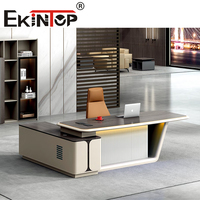 Ekintop Table en bois moderne pour PDG Bureau de direction modulaire Nouveau design Table moderne Bureau en bois