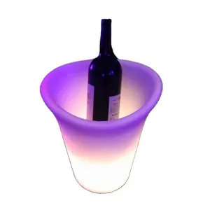 LED Iluminado LEVOU Vaso de Flores De Plástico Mudança de Cor LED Vaso de Flores