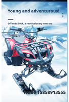 Véhicule tout-terrain hivernal, quad à chenilles 125CC 4 temps à essence avec skis avant pour adultes et jeunes
