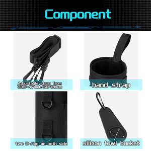 Soporte magnético para botella de agua Bolsa magnética para gimnasio Bolsa portabotellas de agua con bolsillo para teléfono Hebilla de toalla de silicona y eslinga - Product Image 4