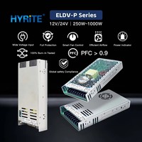 Fuente de Alimentación Conmutada Hyrite Industrial para Riel DIN, de Alta Potencia con PFC, 12V 24V 36V 48V, Entrada Amplia 90-264Vac, para Controladores LED