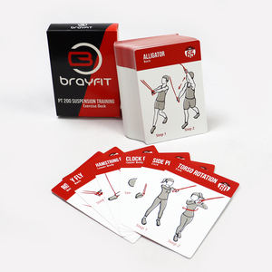 Jeu de cartes d'exercices de posture personnalisé avec boîte et livret, cartes en papier sportives imprimées en usine pour adultes - Product Image 1