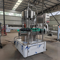 Machine de remplissage de bouteilles de boissons à pression négative automatique numérique PLC personnalisée pour liquides, eau, vin, spiritueux