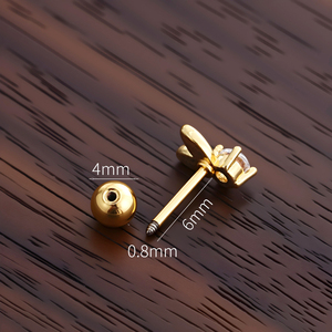 Venta al por mayor 20G Acero inoxidable Piercing del cuerpo 18K Oro <span class=keywords><strong>Helix</strong></span> Ear Labret Tragus Cartílago Stud Pendientes para mujeres para bodas - Product Image 4