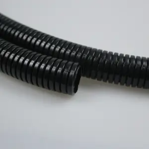 Tuyau ondulé en plastique, tuyau ondulé, tuyau à soufflet, tube en nylon, haute qualité, noir, tuyau ondulé électrique