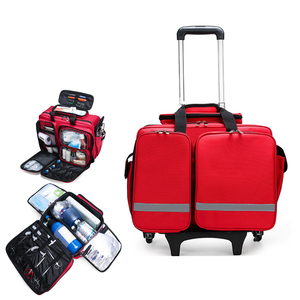 Logo personalizzato Trolley medici infermiere borse medico chiusura lampo salto <span class=keywords><strong>borsa</strong></span> con ruote Utility Tote vano pieno di forniture mediche - Product Image 1