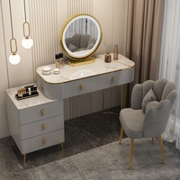 Coiffeuse de Rangement Moderne Simple pour Petite Chambre Familiale, Sensation Luxe Léger